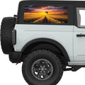 RAPESEED FIELD SUNSET QUARTER WINDOW DECAL FITS 2021+ FORD BRONCO 2 DOOR HARD TOP