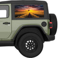 RAPESEED FIELD SUNSET QUARTER WINDOW DECAL FITS 2018+ JEEP WRANGLER 2 DOOR HARD TOP JL