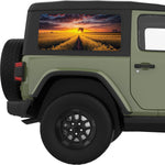 RAPESEED FIELD SUNSET QUARTER WINDOW DECAL FITS 2011-2018 JEEP WRANGLER 2 DOOR HARD TOP JK