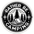 RATHER BE CAMPING BLACK TIRE COVER