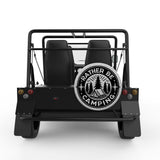 RATHER BE CAMPING SILVER CARBON FIBER TIRE COVER FOR MOKE