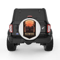 REDWOOD PEARL  WHITE CARBON FIBER TIRE COVER
