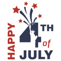 RED AND BLUE HAPPY 4TH JULY