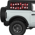 RED CHRISTMAS GNOME AND A CAT QUARTER WINDOW DECAL FITS 2021+ FORD BRONCO 2 DOOR HARD TOP