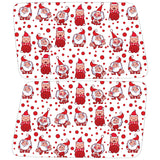 RED CHRISTMAS GNOME AND A CAT QUARTER WINDOW DRIVER & PASSENGER DECALS