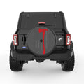 RED LINE FLAG BLACK CARBON FIBER TIRE COVER