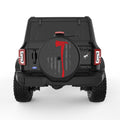 RED LINE FLAG BLACK TIRE COVER