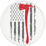 RED LINE FLAG PEARL  WHITE CARBON FIBER TIRE COVER