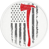 RED LINE FLAG PEARL  WHITE CARBON FIBER TIRE COVER