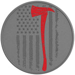 RED LINE FLAG SILVER CARBON FIBER TIRE COVER