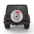 RED LINE FLAG WHITE TIRE COVER