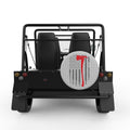 RED LINE FLAG SILVER CARBON FIBER TIRE COVER FOR MOKE