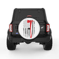 RED LINE FLAG WHITE TIRE COVER