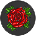 RED PAINTED ROSE PEARL  WHITE CARBON FIBER TIRE COVER