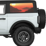 RED RIVER FORESTY MOUNTAINS QUARTER WINDOW DECAL FITS 2021+ FORD BRONCO 2 DOOR HARD TOP