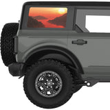 RED RIVER FORESTY MOUNTAINS QUARTER WINDOW DECAL FITS 2021+ FORD BRONCO 4 DOOR HARD TOP