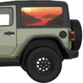 RED RIVER FORESTY MOUNTAINS QUARTER WINDOW DECAL FITS 2018+ JEEP WRANGLER 2 DOOR HARD TOP JL