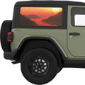 RED RIVER FORESTY MOUNTAINS QUARTER WINDOW DECAL FITS 2011-2018 JEEP WRANGLER 2 DOOR HARD TOP JK