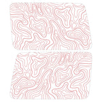 RED TOPOGRAPHIC MAP QUARTER WINDOW DRIVER & PASSENGER DECALS