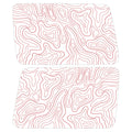 RED TOPOGRAPHIC MAP QUARTER WINDOW DRIVER & PASSENGER DECALS