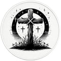RELIGIOUS CROSS PEARL  WHITE CARBON FIBER TIRE COVER