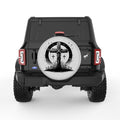 RELIGIOUS CROSS SILVER CARBON FIBER TIRE COVER