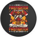 RETIRED FIREFIGHTER BLACK TIRE COVER