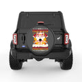 RETIRED FIREFIGHTER BLACK CARBON FIBER TIRE COVER