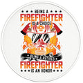 RETIRED FIREFIGHTER PEARL  WHITE CARBON FIBER TIRE COVER