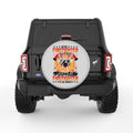 RETIRED FIREFIGHTER SILVER CARBON FIBER TIRE COVER