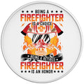 RETIRED FIREFIGHTER WHITE TIRE COVER