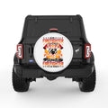 RETIRED FIREFIGHTER WHITE TIRE COVER