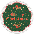 RETRO MERRY CHRISTMAS PEARL  WHITE CARBON FIBER TIRE COVER
