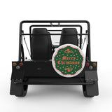 RETRO MERRY CHRISTMAS WHITE CARBON FIBER TIRE COVER FOR MOKE