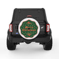 RETRO MERRY CHRISTMAS WHITE TIRE COVER