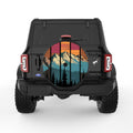 RETRO MOUNTAINS BLACK TIRE COVER