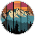 RETRO MOUNTAINS WHITE TIRE COVER