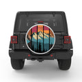 RETRO MOUNTAINS BLACK TIRE COVER