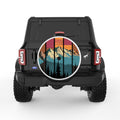 RETRO MOUNTAINS WHITE TIRE COVER