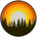 RETRO SUN FOREST BLACK TIRE COVER