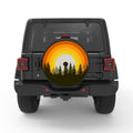 RETRO SUN FOREST BLACK TIRE COVER FOR MOKE