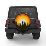 RETRO SUN FOREST BLACK TIRE COVER FOR MOKE
