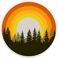 RETRO SUN FOREST BLACK TIRE COVER