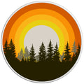 RETRO SUN FOREST WHITE TIRE COVER