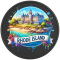 RHODE ISLAND BLACK CARBON FIBER TIRE COVER