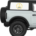 RHODE ISLAND STATE FLAG QUARTER WINDOW DECAL FITS 2021+ FORD BRONCO 2 DOOR HARD TOP