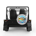 RHODE ISLAND SILVER CARBON FIBER TIRE COVER FOR MOKE