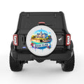RHODE ISLAND PEARL  WHITE CARBON FIBER TIRE COVER