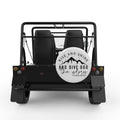 RISE AND SHINE WHITE CARBON FIBER TIRE COVER FOR MOKE