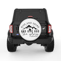 RISE AND SHINE WHITE TIRE COVER